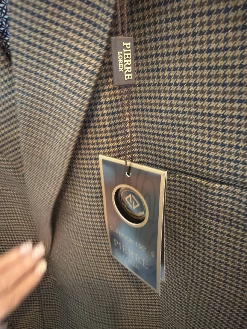 Men's Brown Houndstooth Sport Coat